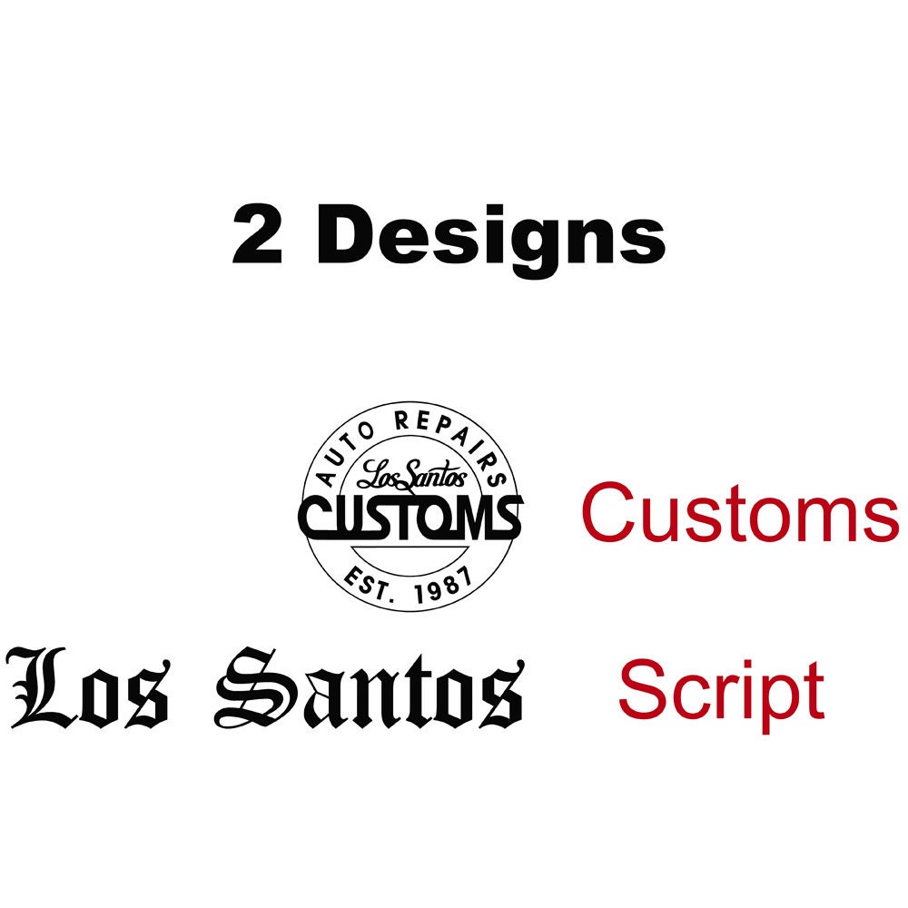 Los SANTOS CUSTOMS Decal / Car Decal / Laptop Decal / Dorm