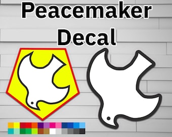 Peacemaker Decal (vinyl for Car laptop window tumbler water bottle) sticker symbol superhero