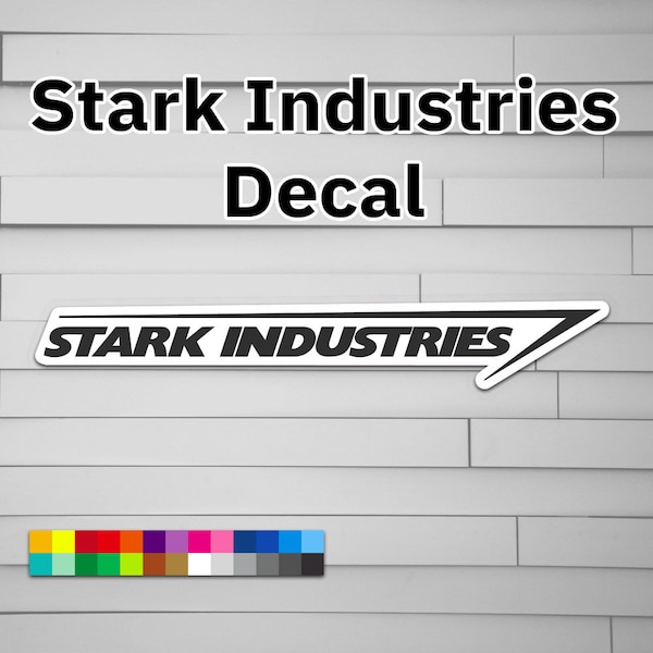 Stark Industries Decal for Car laptop window tumbler water bottle) logo sticker symbol sci-fi movie tony stark