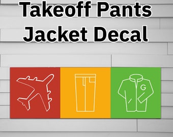 Takeoff Your Pants and Jacket Sticker (Vinyl für Auto Laptop Fenster Tumbler Wasserflasche) punk rock pop blink +44 Box Car Racer