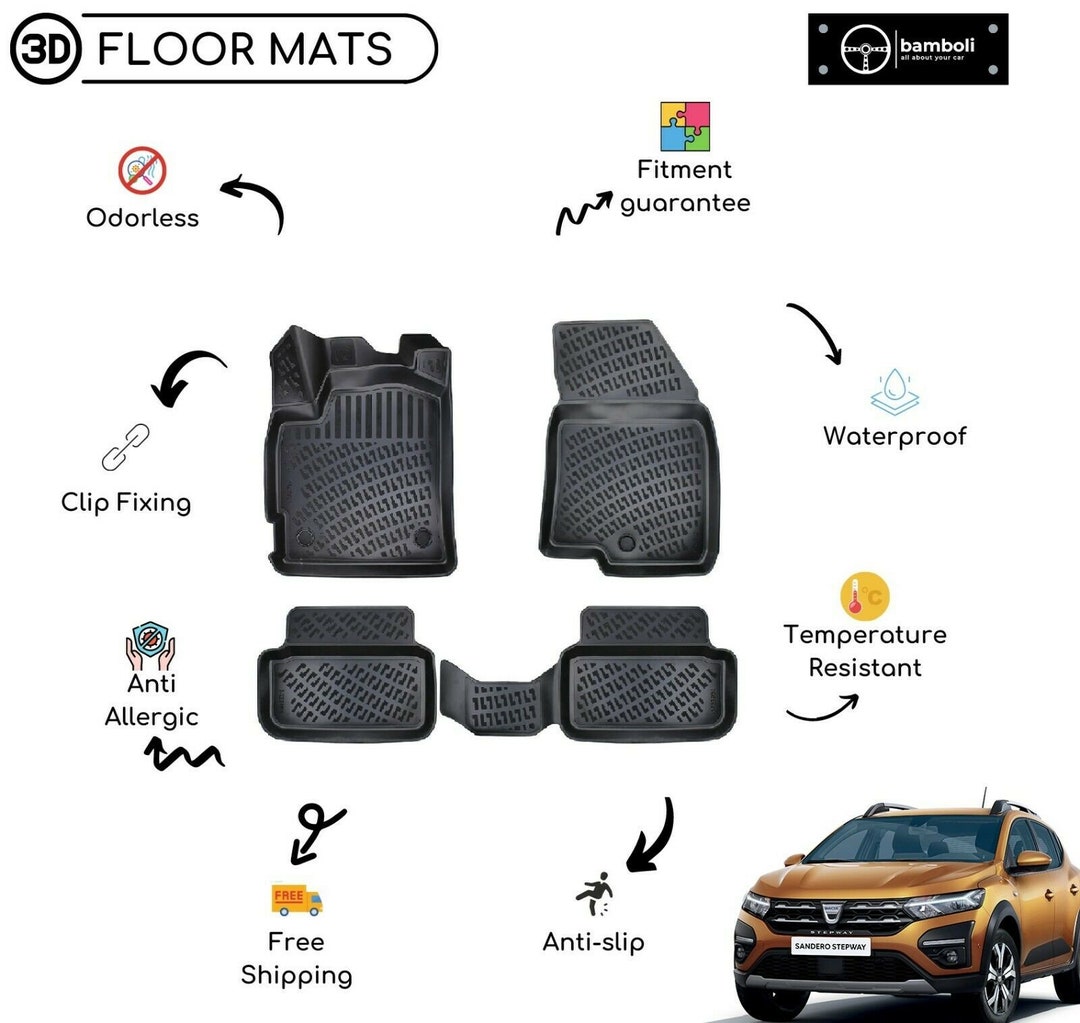 Vehicle Specific Rubber Floor Mat for Dacia Sandero Stepway 2021 Prestige Pack Etsy UK