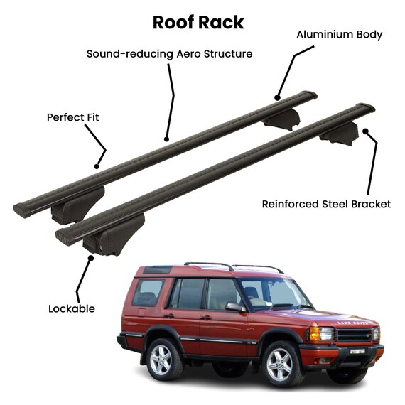 2 Pcs Black Cross Bars For Land Rover Discovery Sp
