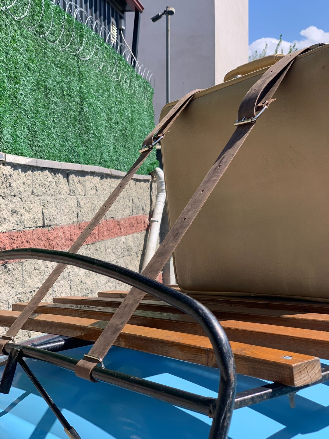 Genuine Leather Luggage Rack Straps Trunk Rack Straps for Etsy