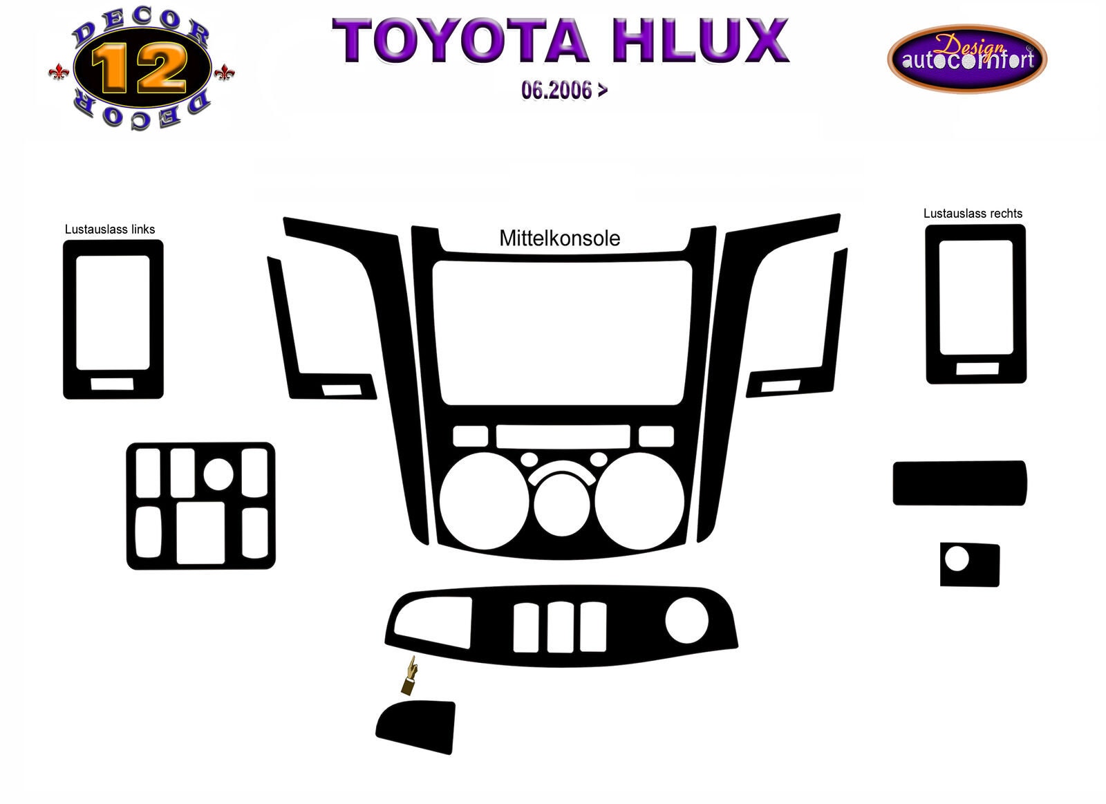 Couvercle du tableau de bord pour Toyota Hilux Vigo - Chine Couvercle du  tableau de bord, planche de bord les pièces