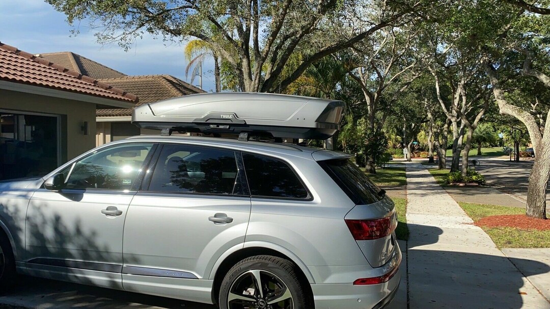 Black Roof Rack Cross Bars for Audi Q7 20162021 Etsy