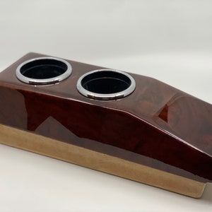 For Mercedes W124 Center Console Cup Holder Wooden Handmade Burl Walnut Color