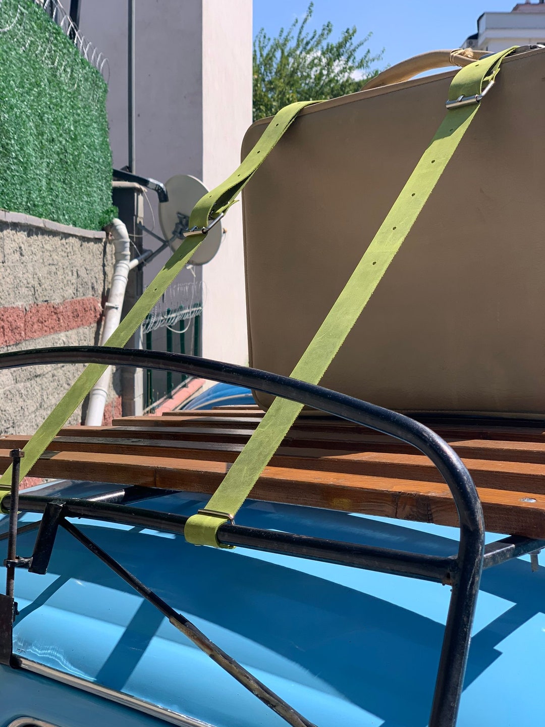 Genuine Leather Luggage Rack Straps Trunk Rack Straps for Etsy