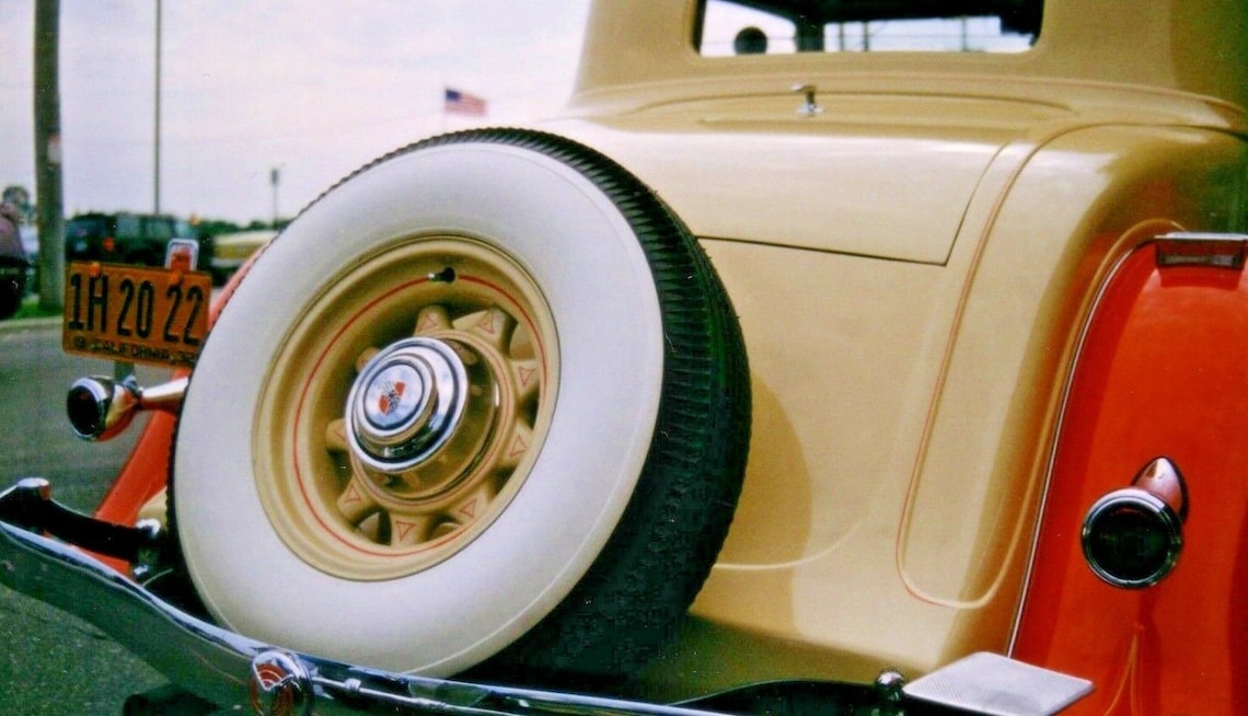 ATLAS 15x3 Inch White Wall Tire Inserts - Gangster Style Portawalls For Hot Rods & Old School Customs