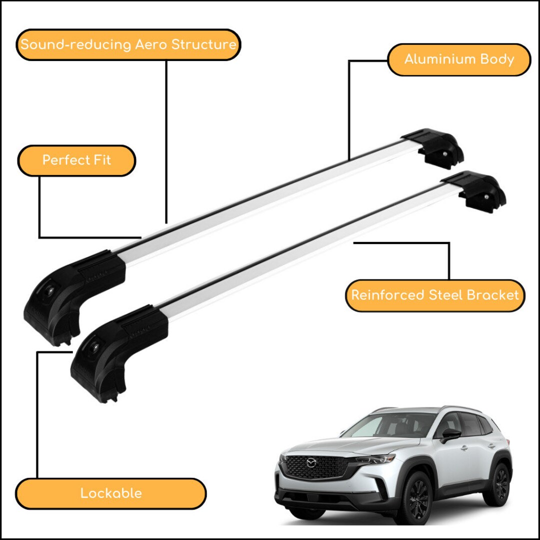 Strong Roof Rack Cross Bars for Mazda CX50 2022-up Silver - Etsy