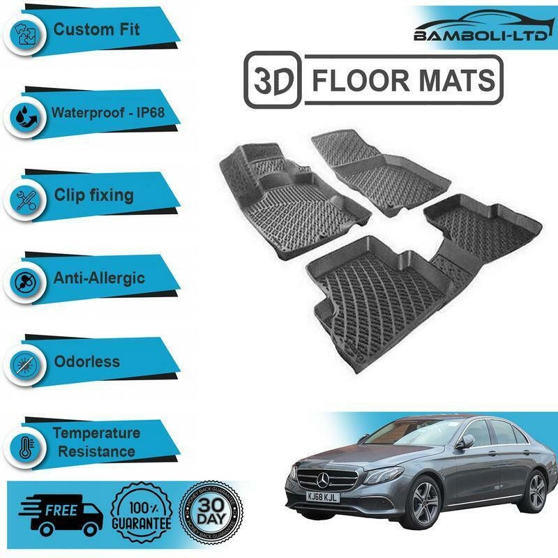3d Molded Interior Car Floor Mat for Mercedes E Class W213 2016-upblack -   UK