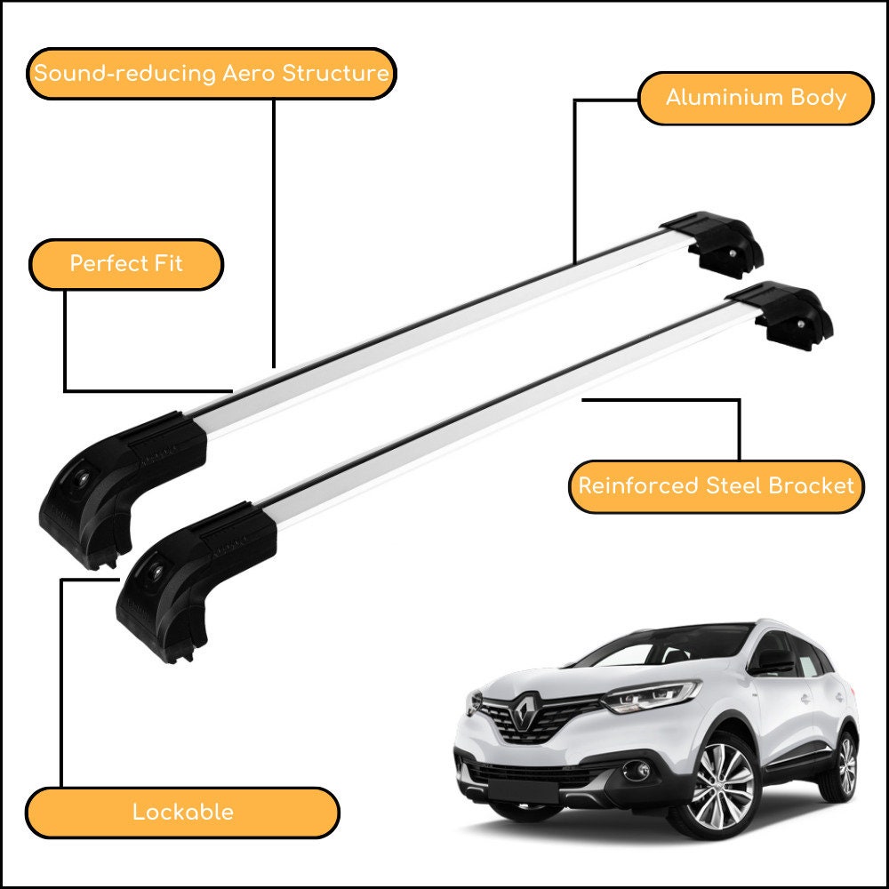 Barres transversales à galerie de toit solides pour Renault Kadjar