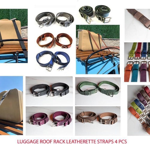 Genuine Leather Luggage Rack Straps shops Trunk rack straps for Hot Rod Tobacco