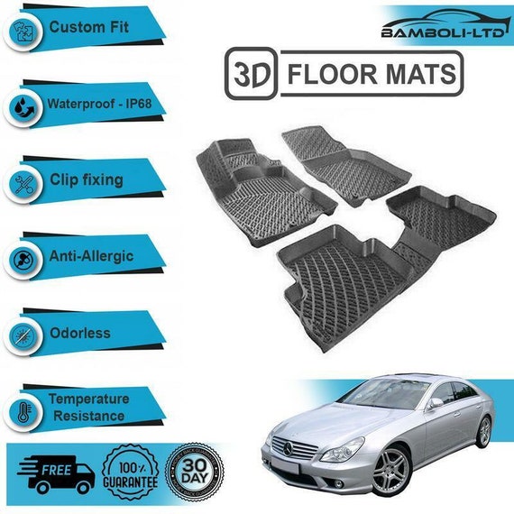 Tapis de sol de voiture intérieur moulé 3d pour mercedes cls w219