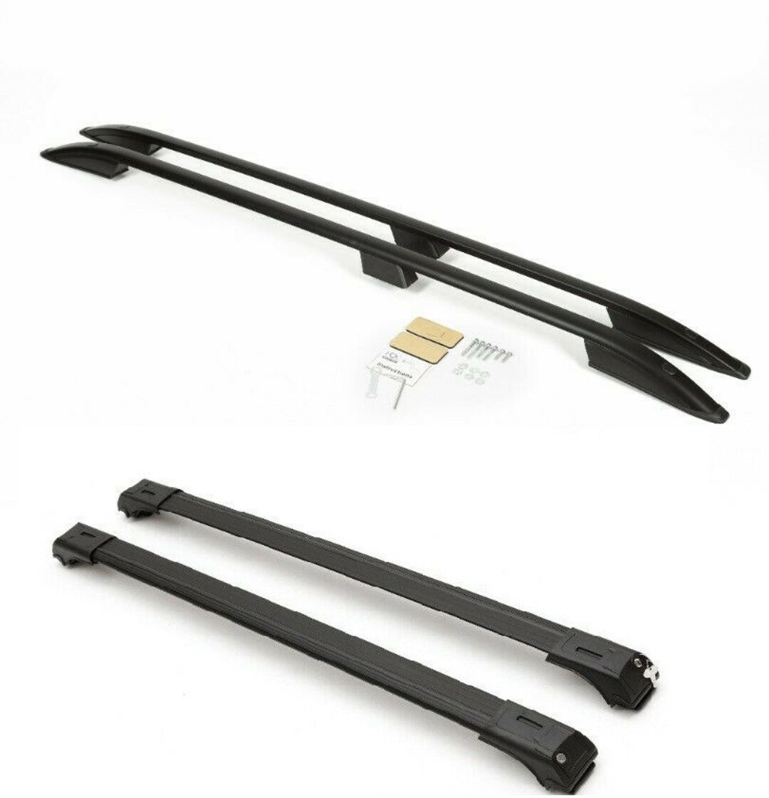 For Range Rover Vogue HSE Side Rails Cross Bars Set 4 Pieces Black 2002 ...