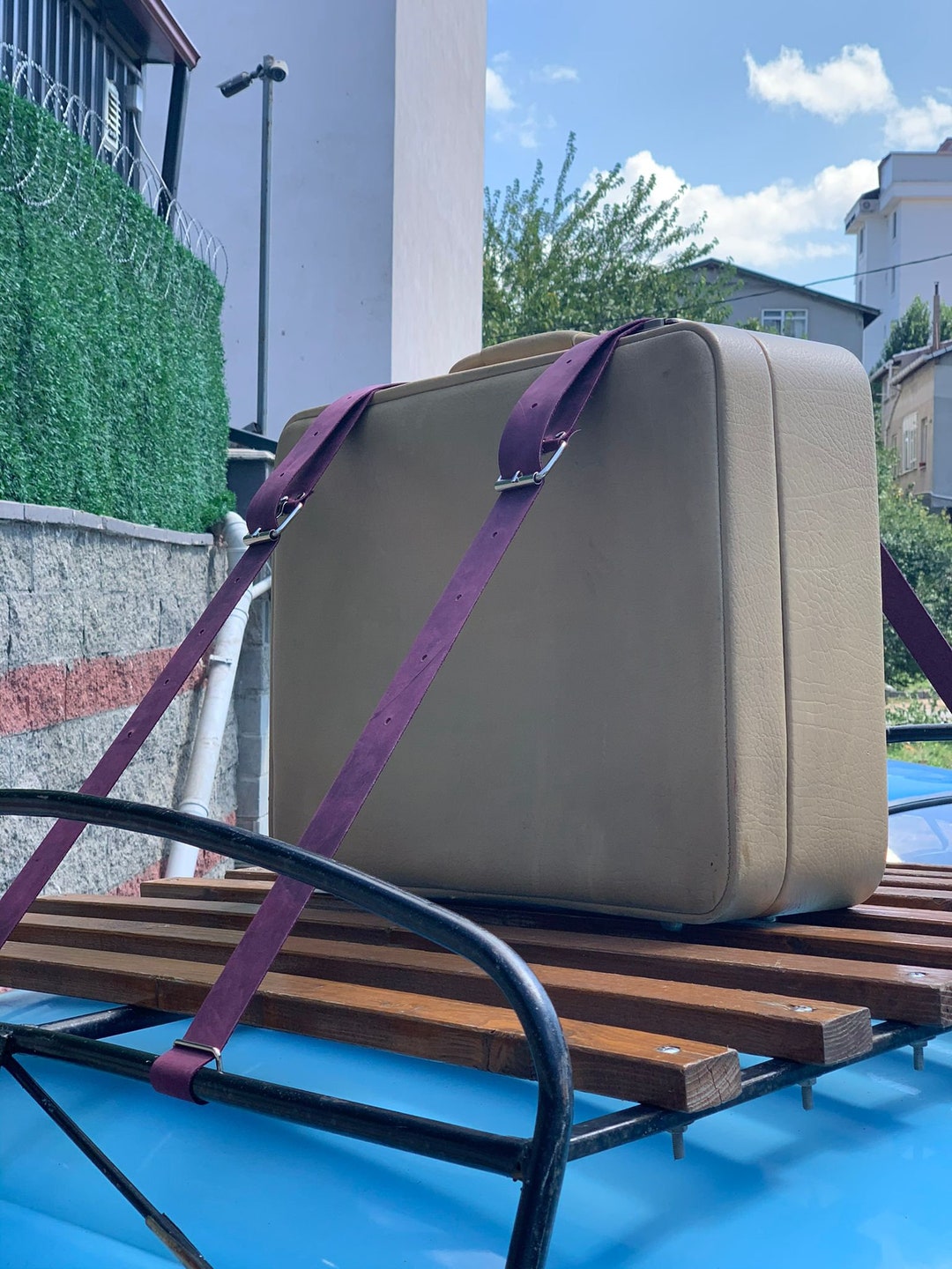 Genuine Leather Luggage Rack Straps Trunk Rack Straps for Etsy