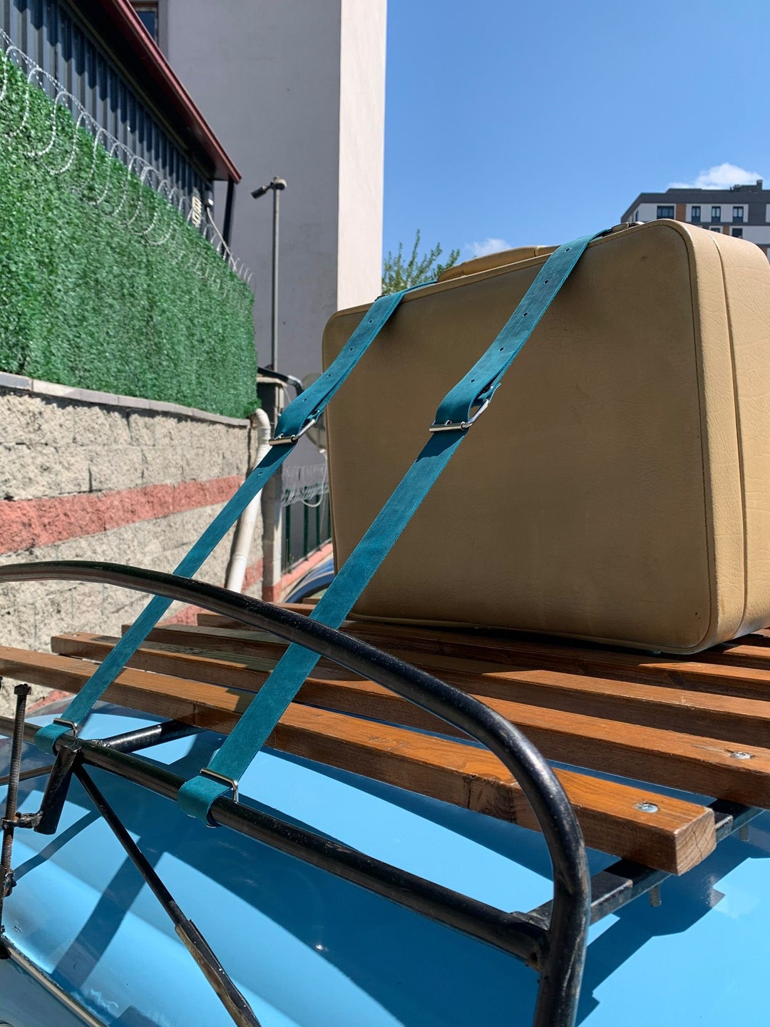 Genuine Leather Luggage Rack Straps Trunk Rack Straps for Old Etsy