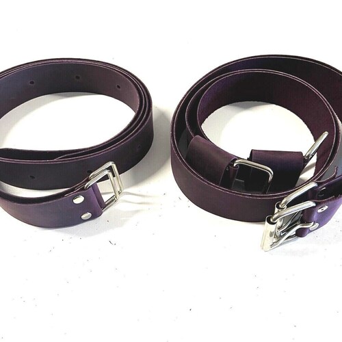 Genuine Leather shops Luggage Rack Straps Trunk rack straps for Hot Rod Purple