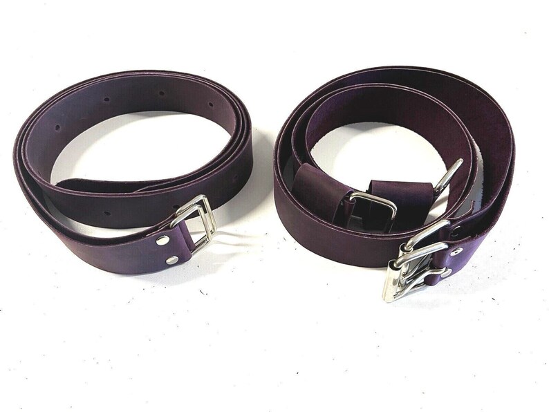 Genuine Leather shops Luggage Rack Straps Trunk rack straps for Hot Rod Purple