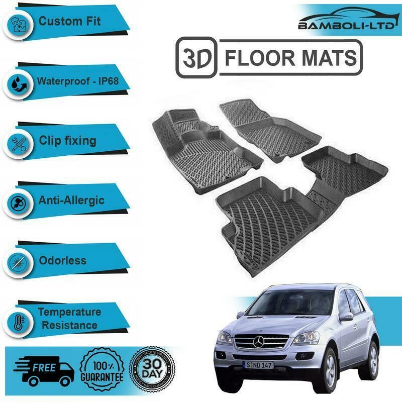 6 Colors Car Floor Mats for Benz ML Class W164-2005-2011 3D Waterproof Carpets