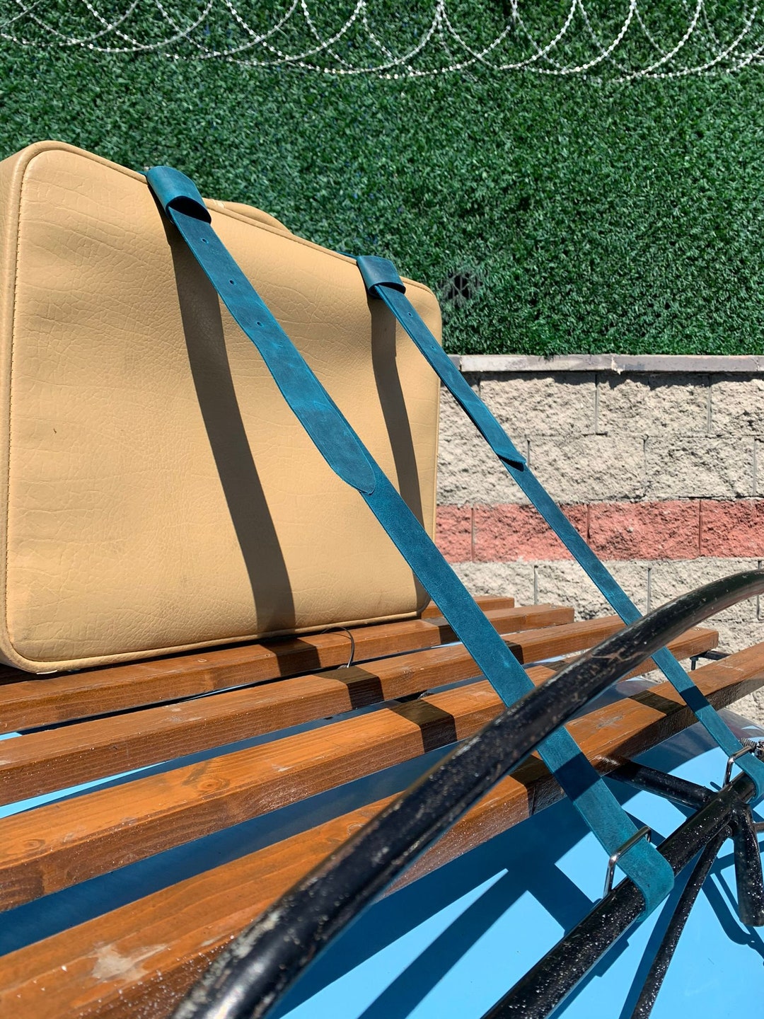 Genuine Leather Luggage Rack Straps Trunk Rack Straps for Etsy