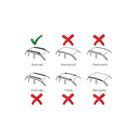 Black Fit For HYUNDAI Getz 5D Top Roof Rack Cross Bar… Gem