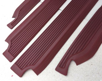 Mercedes W108 SEL 300 Black Door Sill Rubber Mat Set 4Pcs Maroon