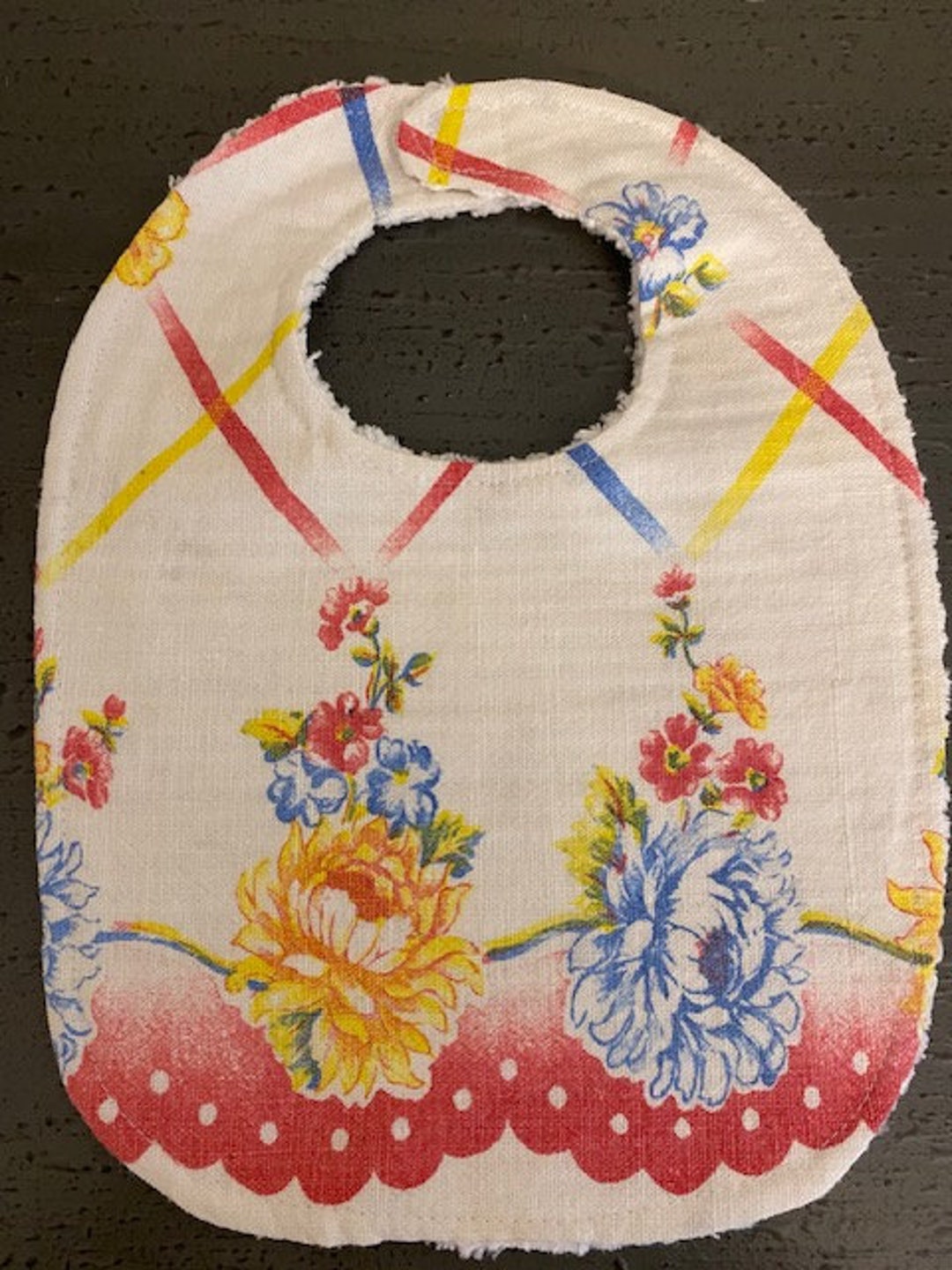 Beige - Handmade Cotton Baby Bib 19