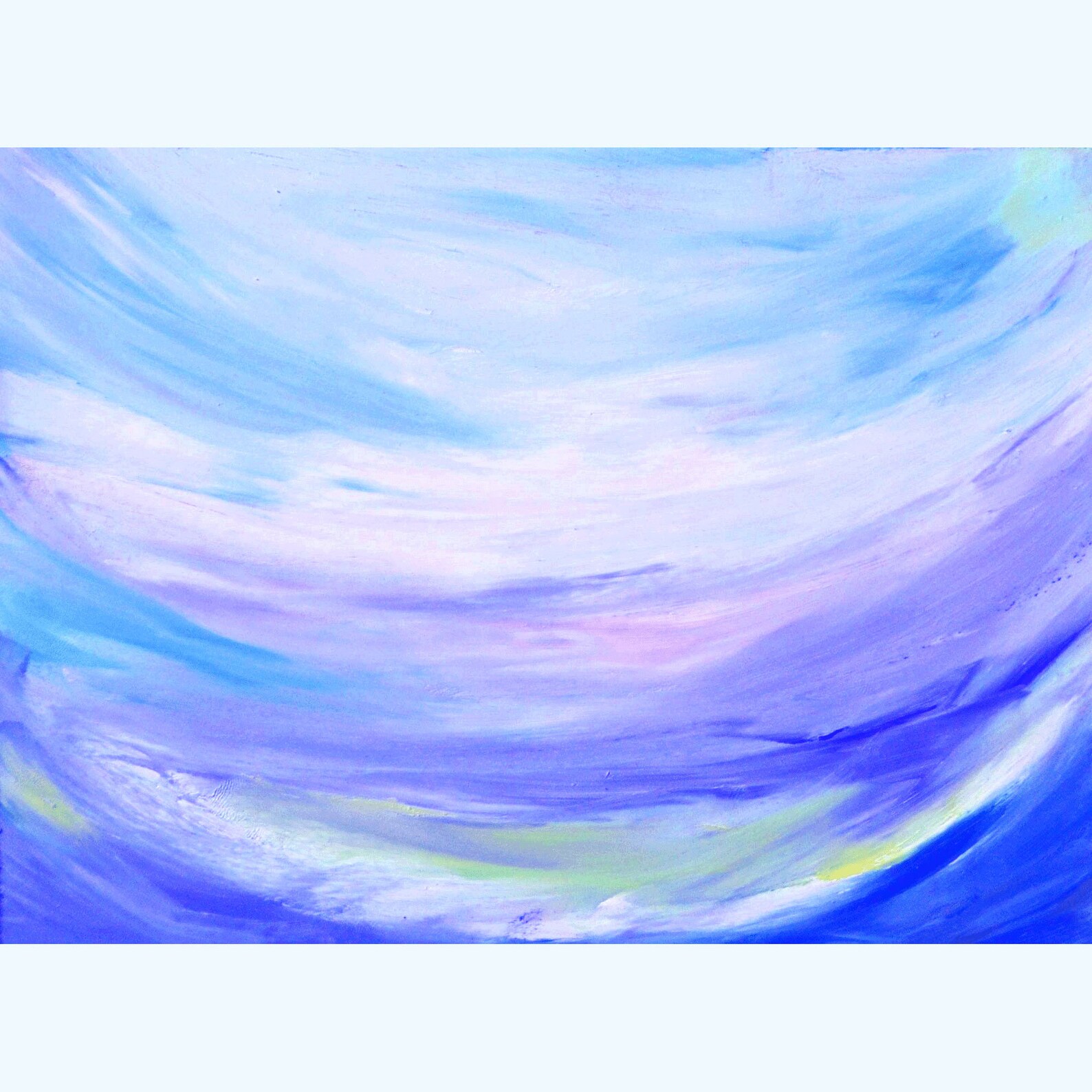 Calming Abstract Art Original Painting Finger Mini Artwork | Etsy