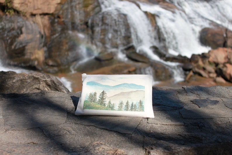 Custom Canvas Pouch: Personalized Art, Travel Makeup Bag (9x6) image 2