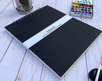 Arches 100% Cotton Cold Press Watercolor Paper 9 x 12 Hand Cut Book - Natural White, Lays Flat