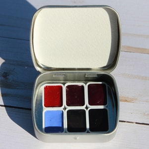 Paleta de acuarelas Van Gogh, tonos violeta púrpura, estuche de viaje, regalo para artistas