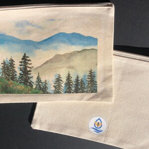 Custom Canvas Pouch: Personalized Art, Travel Makeup Bag (9x6) image 3
