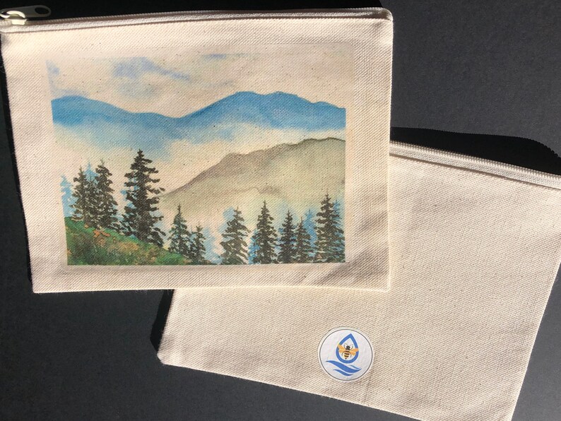 Custom Canvas Pouch: Personalized Art, Travel Makeup Bag (9x6) image 3