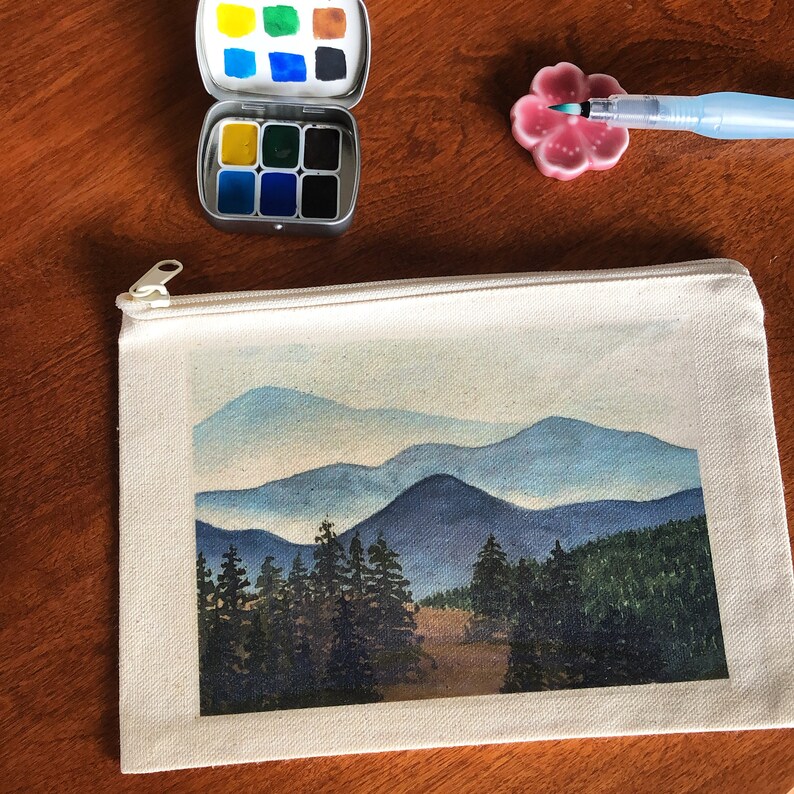 Custom Canvas Pouch: Personalized Art, Travel Makeup Bag (9x6) image 4