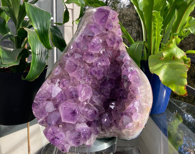 Amethyst Tower Geode Cathedral Stone Bookend