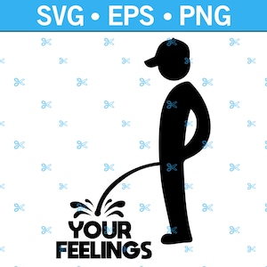 Lustige Stickman Pinkeln auf Ihre Feelngs Amulette, lustiges Pinkeln Aufkleber, Stickman Auto Aufkleber, Stickman LKW Aufkleber, lustig für Erwachsene SVG, SVG, PNG, EPS