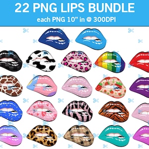 22 Labbra PNG Bundle, Labbra stampate e tagliate PNG, Labbra a sublimazione PNG, Labbra adesive PNG, Labbra, Modello stelle PNG, Labbra firmate PNG, Labbra alla moda
