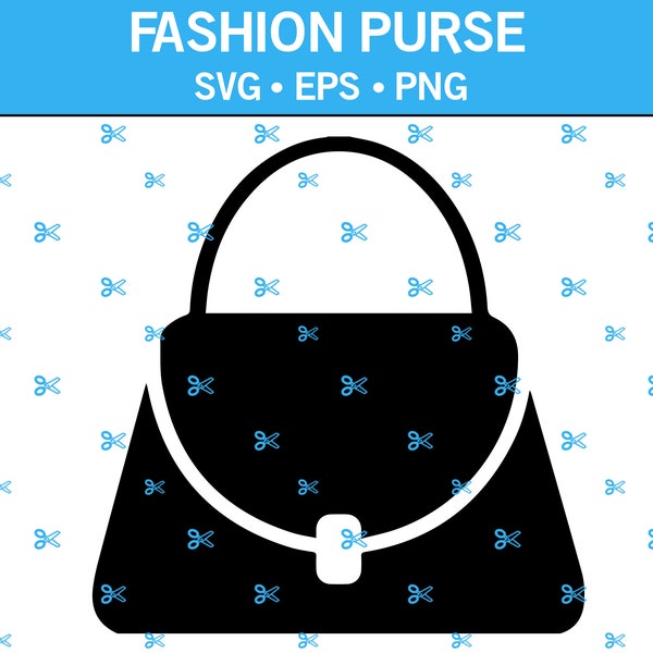 Fashion Designer Purse SVG, Womans Purse, Womans Handbag, Fashion Handbag, Designer Handbag, Purse With Handle, Purse Cut File