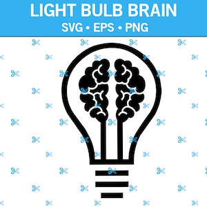 Peut inclure: Une illustration en noir et blanc d'une ampoule avec un cerveau à l'intérieur. L'ampoule est un symbole d'idées et de créativité.