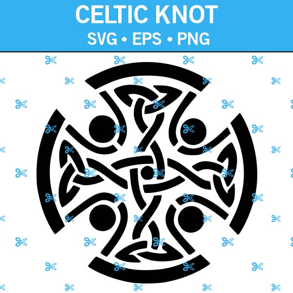 Celtic Knot Monogram SVG, Celtic Mandala, Spiritual Knot Svg, Meditation Symbol, Religious Symbol, Circle Celtic Symbol, Knot Monogram