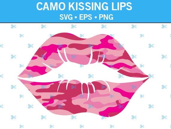 Pink Fashion Kiss Lips SVG