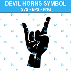 Devil Hand Symbol SVG, Hand Svg, Devil Svg, Horns Symbol Svg, Horns Svg, Devil Clip Art, Devil Vector, Horns Clip Art