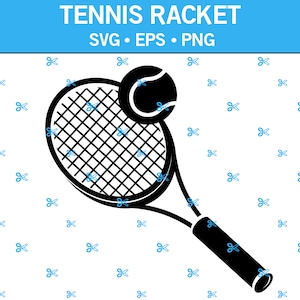Tennisschläger und Ball SVG, Tennis, Schläger svg, Tennisball mit Schläger, Tennis Sport svg, Tennis Cut File, Schläger und Ball svg