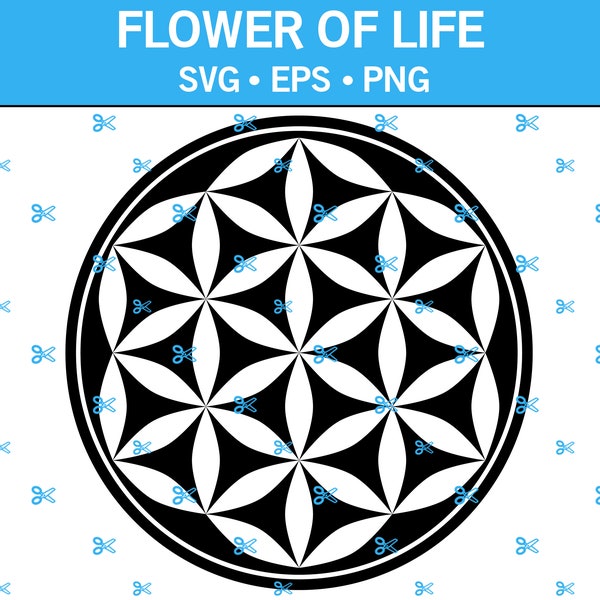 Fancy Flower of Life Symbol SVG, Meditation Symbol Svg, Spiritual Symbol Svg, Spiritual Flower Svg, Religious Symbol Svg, Yoga Symbol