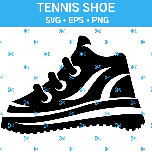 Tennis Shoe SVG, Tennis Shoe Cut File, Footwear Svg, Sports Shoe Svg, Shoe Cut File, Tennis Cut File, Sports Cut File, Outdoor Shoe Svg