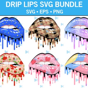 Glitter Melting Dripping Lips Sublimation Filebest 