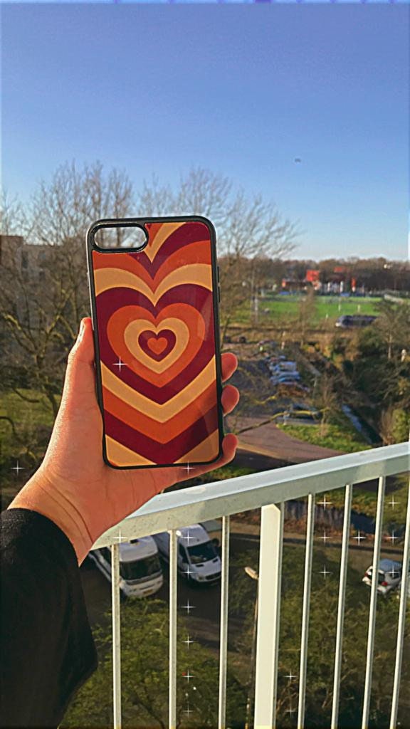 Brown heart phone case available in different colors if you Etsy