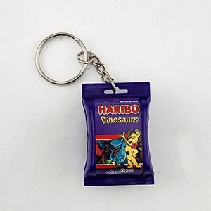 Food Keychain Haribo Gummy Dinosaurs