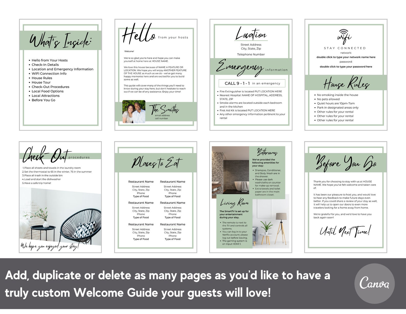 House Guide Template Host Bundle for Vacation Rentals Airbnb Etsy UK