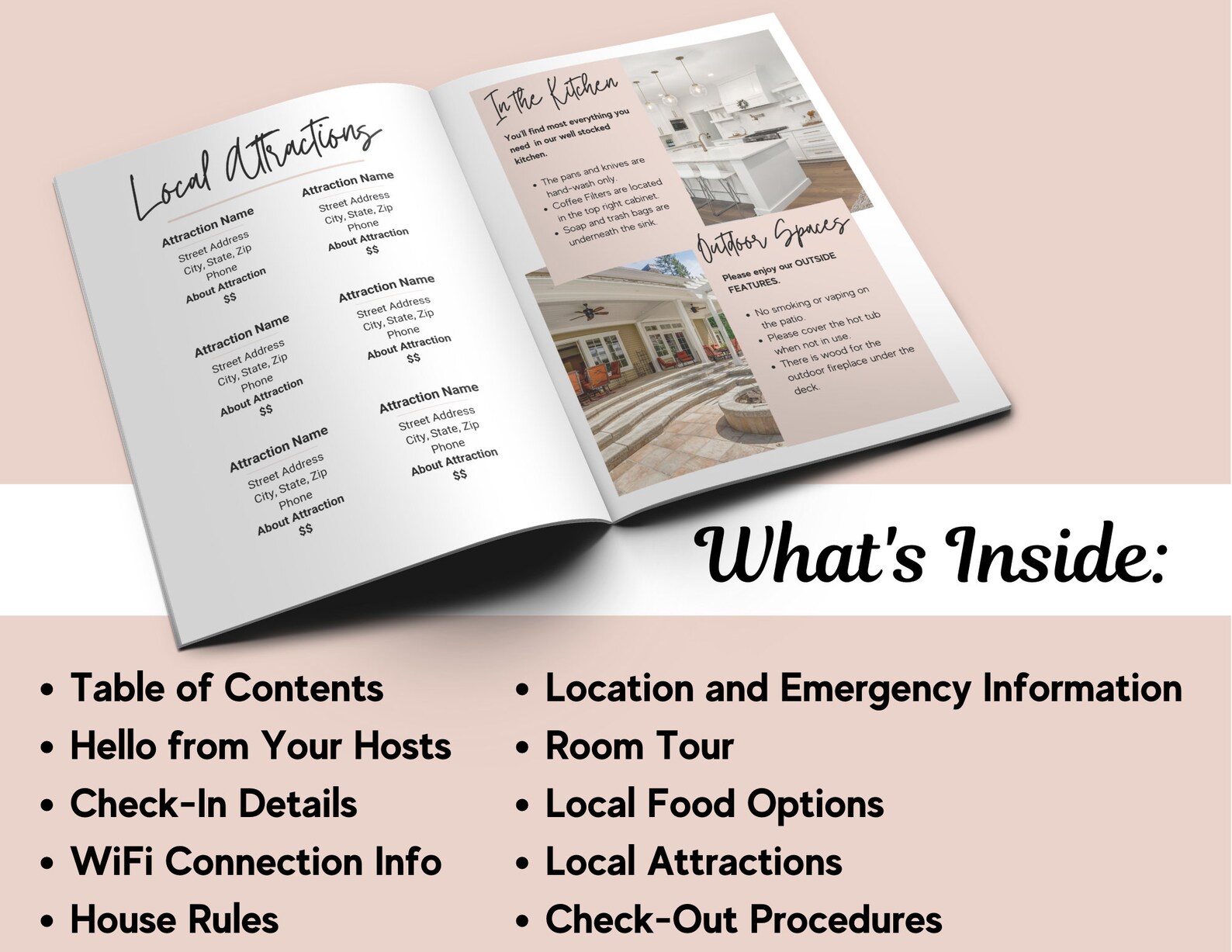 Simple vrbo Host Template Welcome Book Edit in Canva AirBNB | Etsy